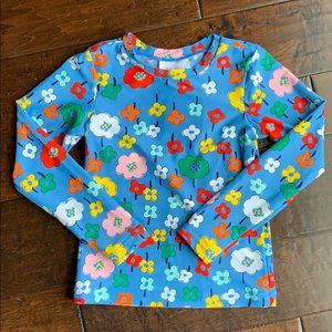 Hanna Andersson Blue Floral Rashguard